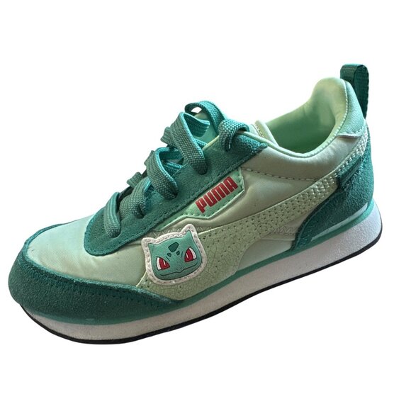 Puma X Pokémon Bulbasaur Kids Sneakers NIB‎ Size 1.5C - Picture 1 of 12
